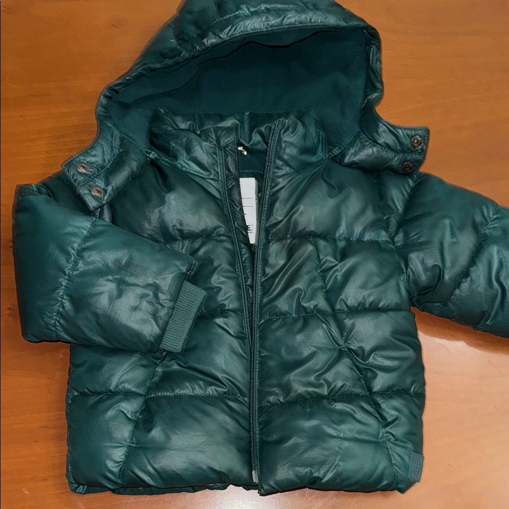 Green Puffer Jacket baby gap size 2 years